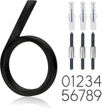 Modern House Numbers - Black, Floating and Flush Mount