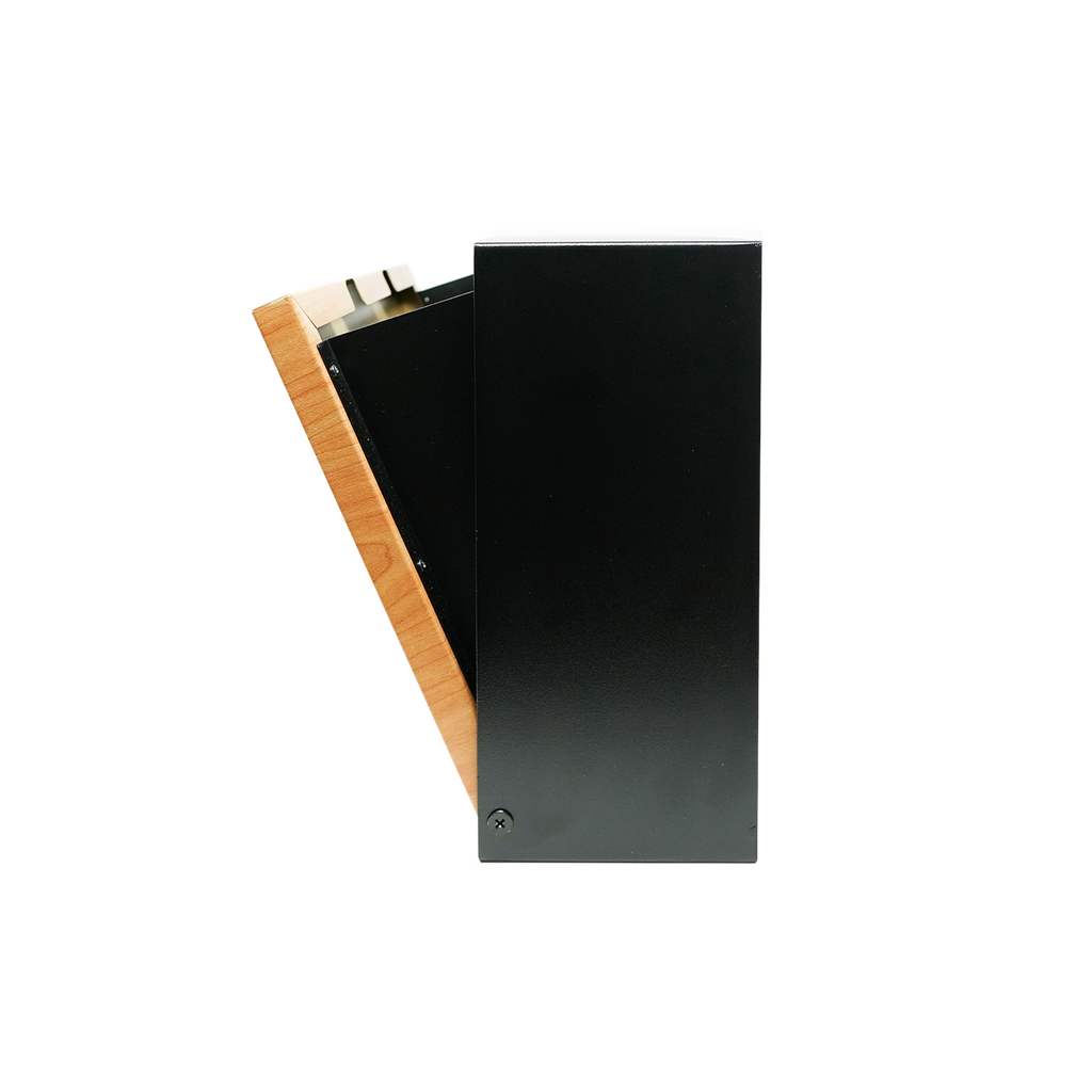 Allen Mailbox - Wood and Black Wall Mount Mailbox