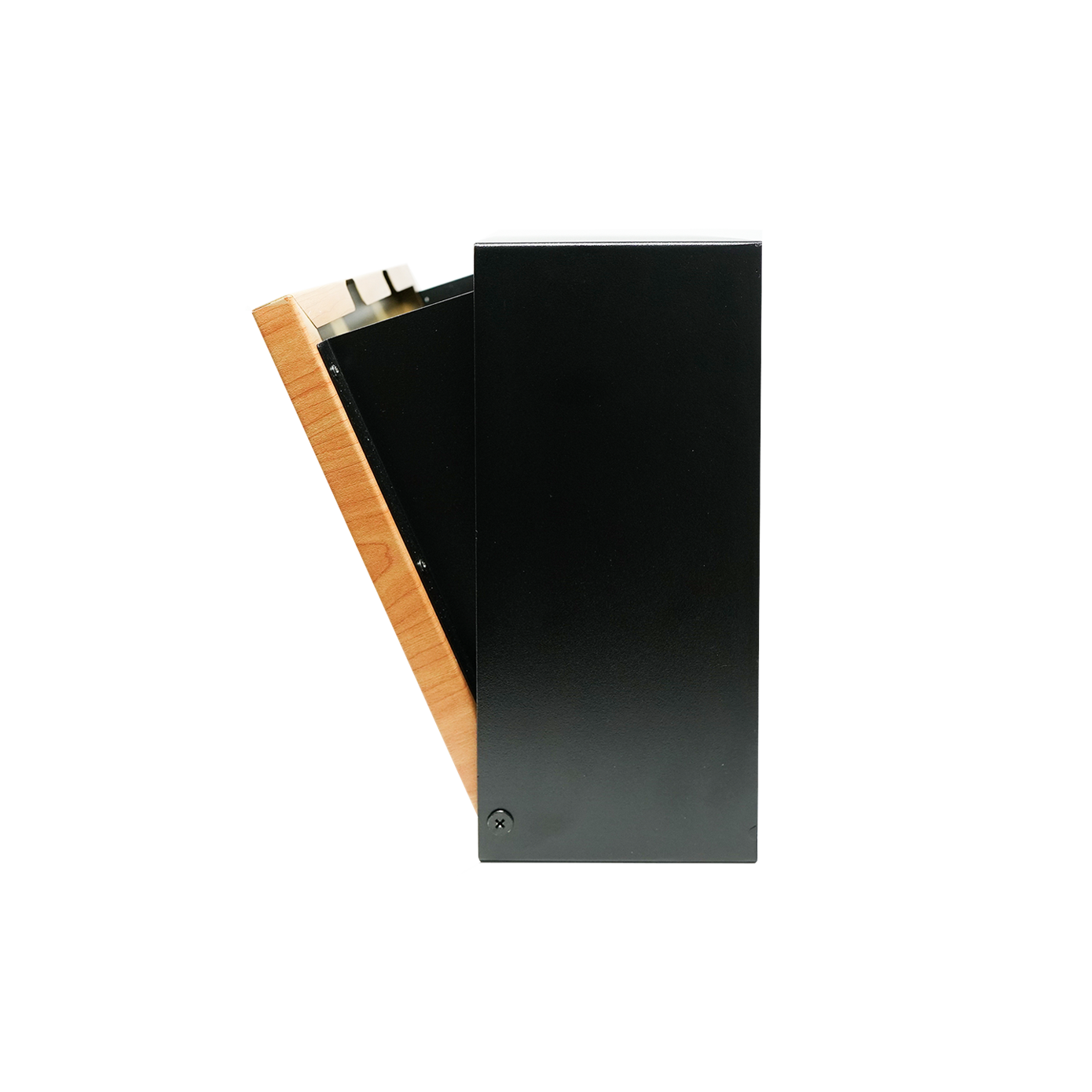 Allen Mailbox - Wood and Black Wall Mount Mailbox