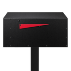 Calvin - Modern Mid-Century Post Mounted Mailbox with Lock