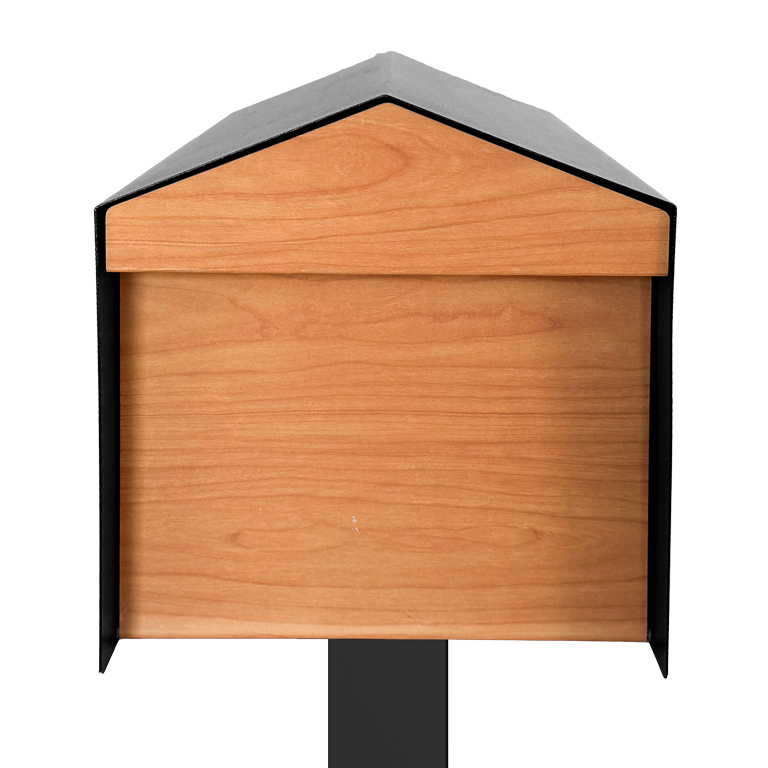 Calvin - Modern Mid-Century Post Mounted Mailbox with Lock