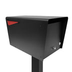 Charles - Modern Mid-Century Post Mounted Mailbox with Lock
