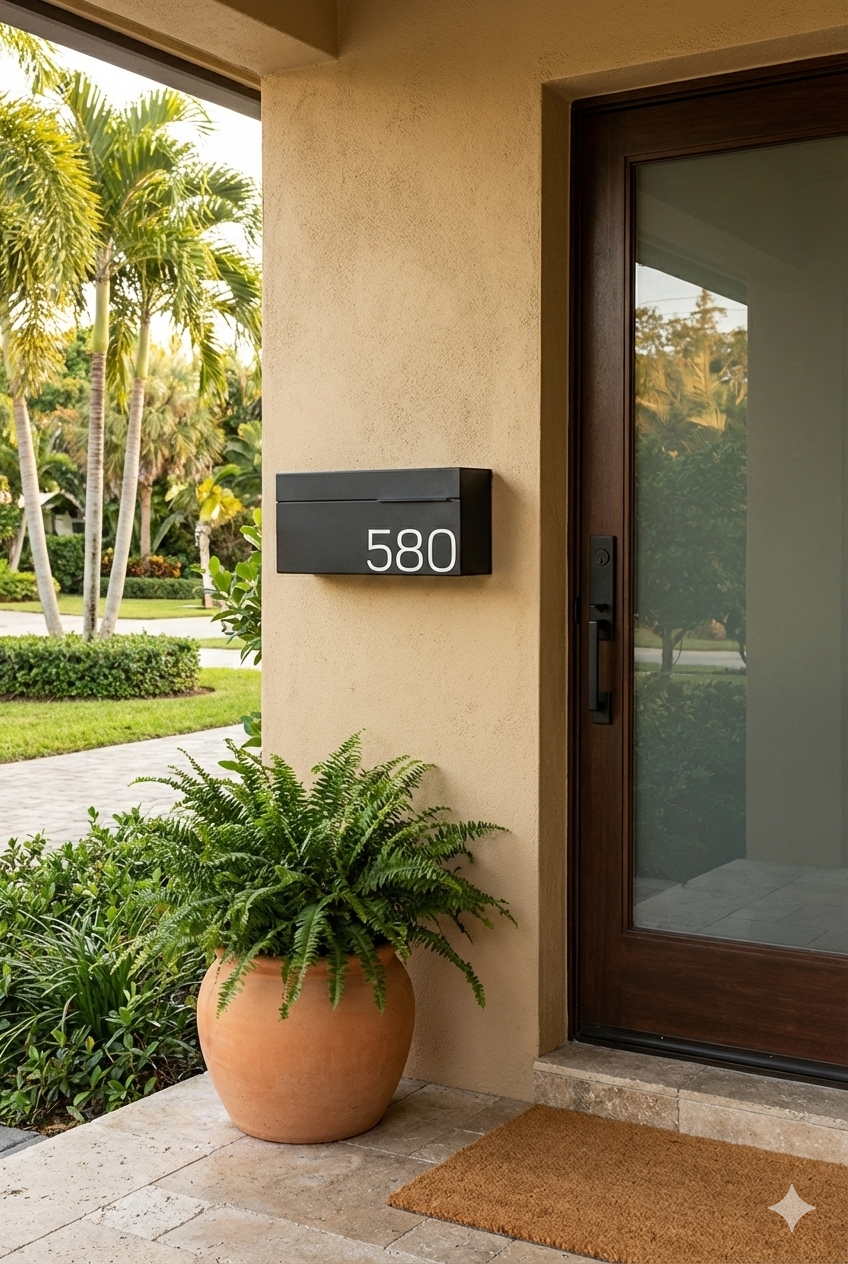 Wilson - Matte Black Mailbox