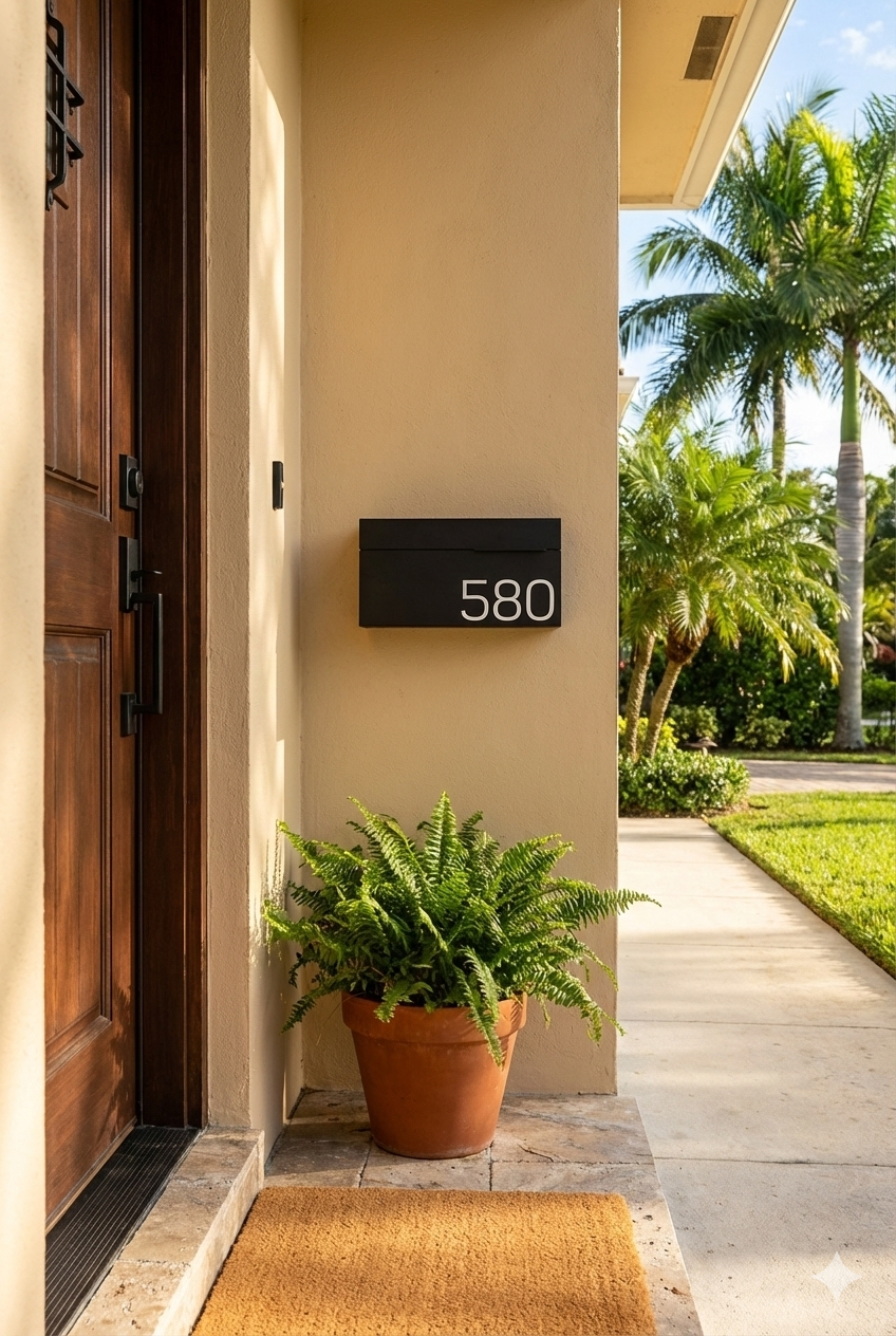 Wilson - Matte Black Mailbox