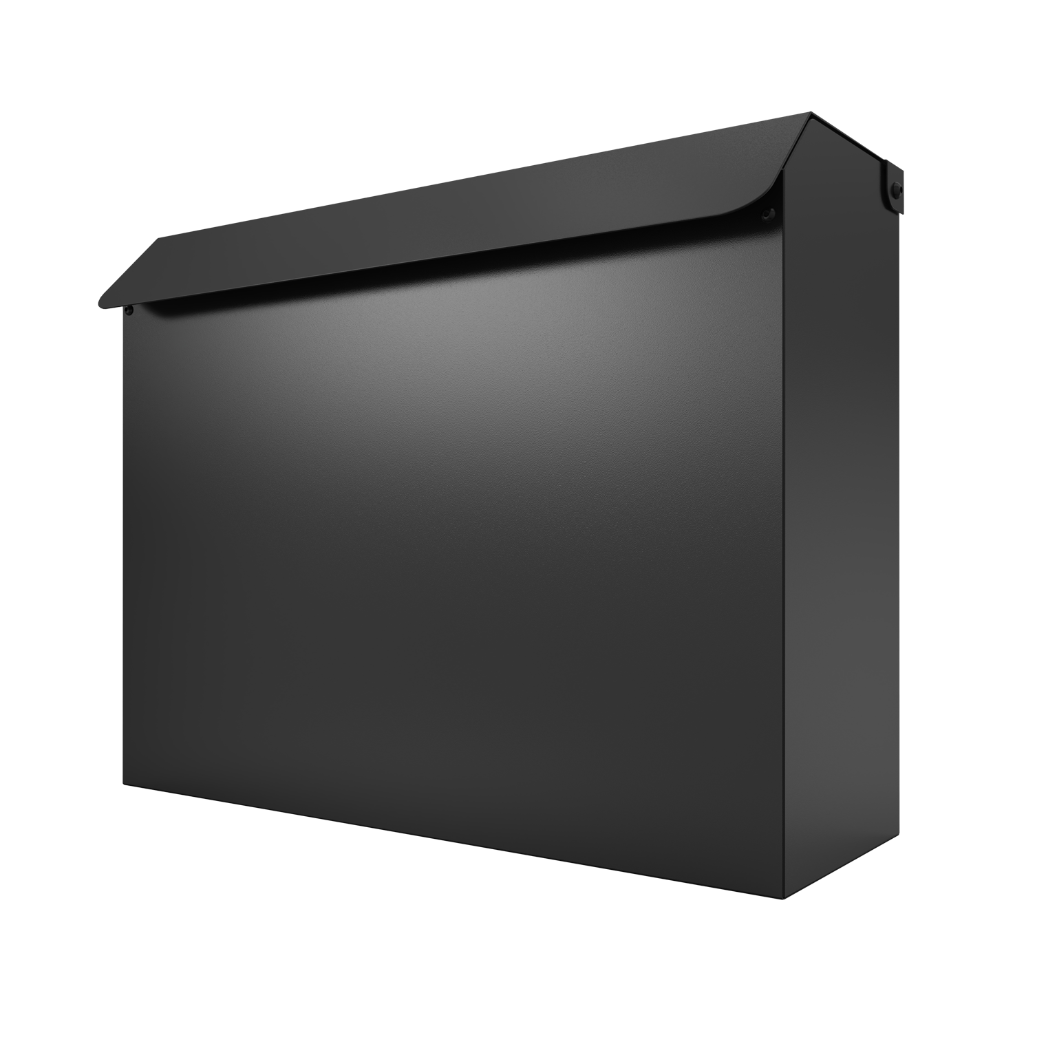 Modern and Contemporary Mailbox - Matte Black Wall Mounted Large