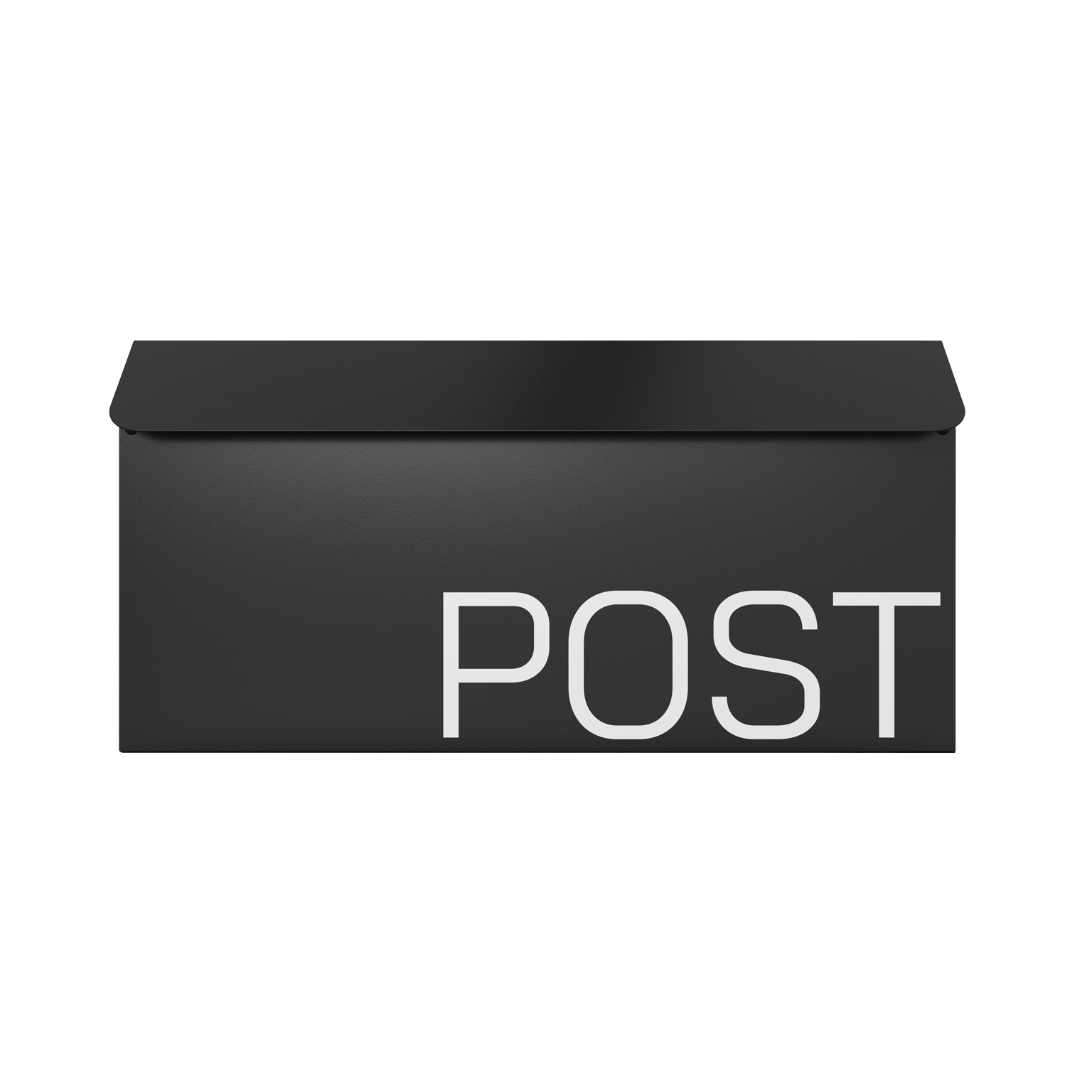 Edward - Matte Black Mailbox