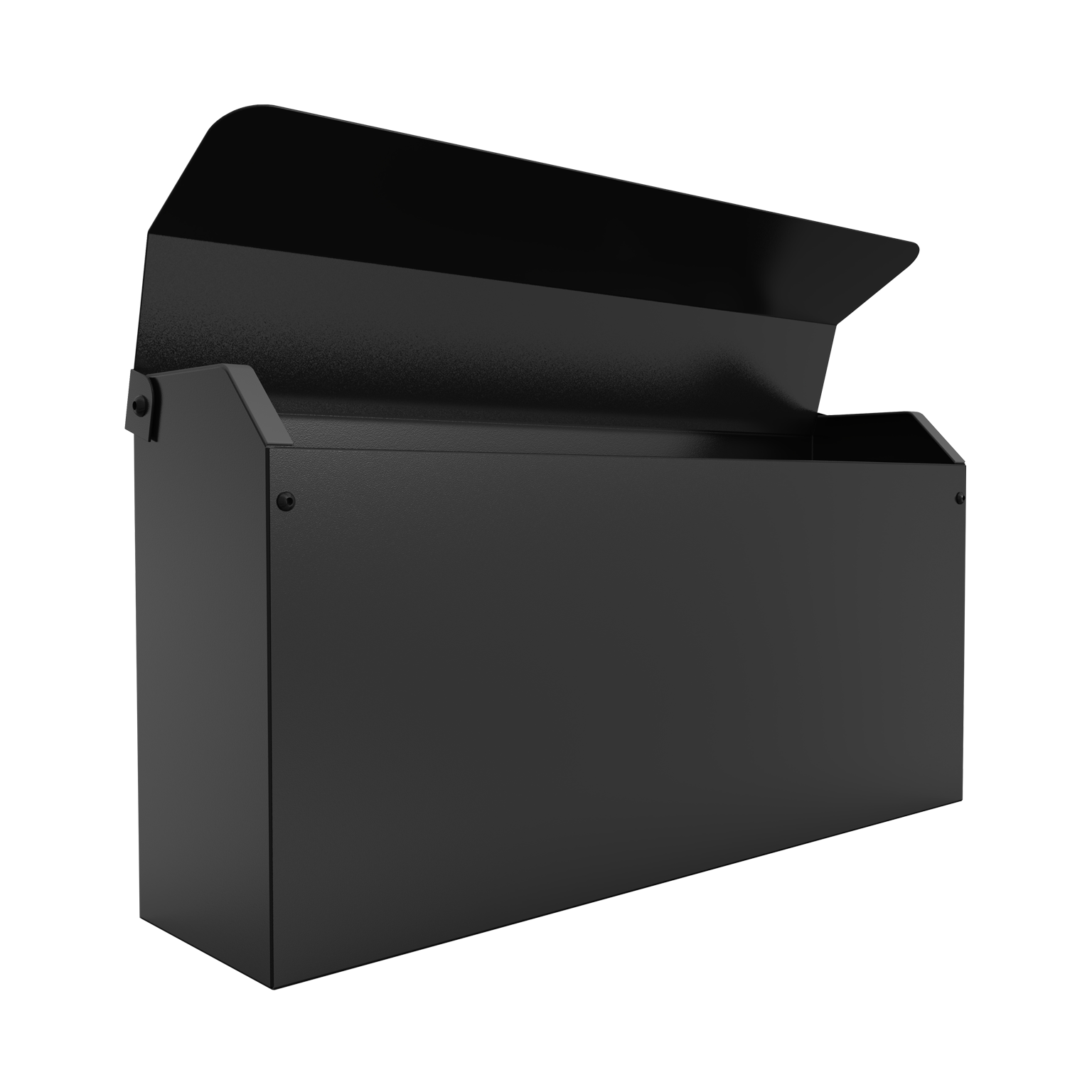 Edward - Matte Black Mailbox