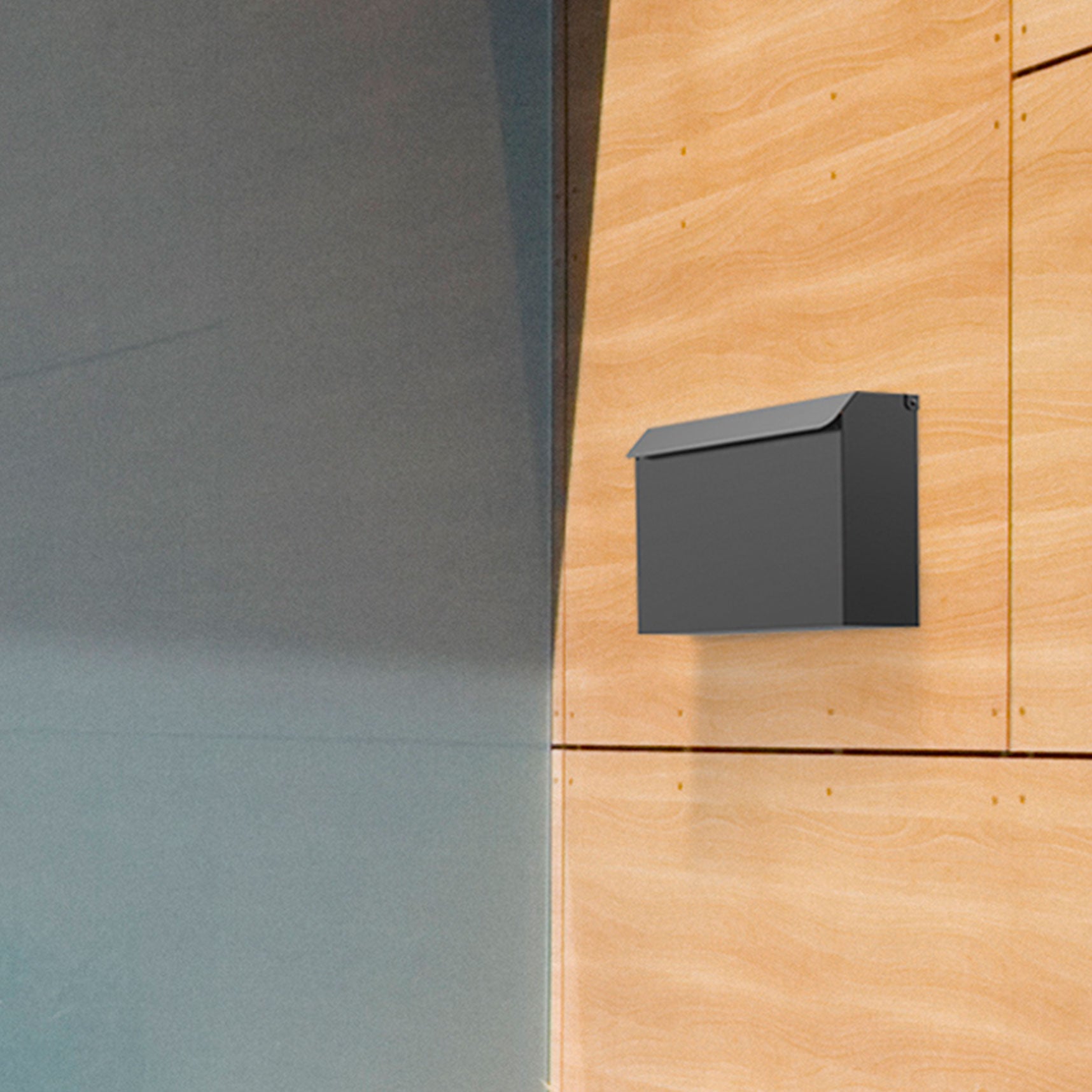 Edward - Matte Black Mailbox